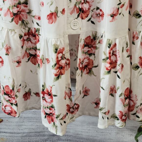 BOG Collective Red and White Floral Maxi Dress Size S NWT - Picture 3 of 12